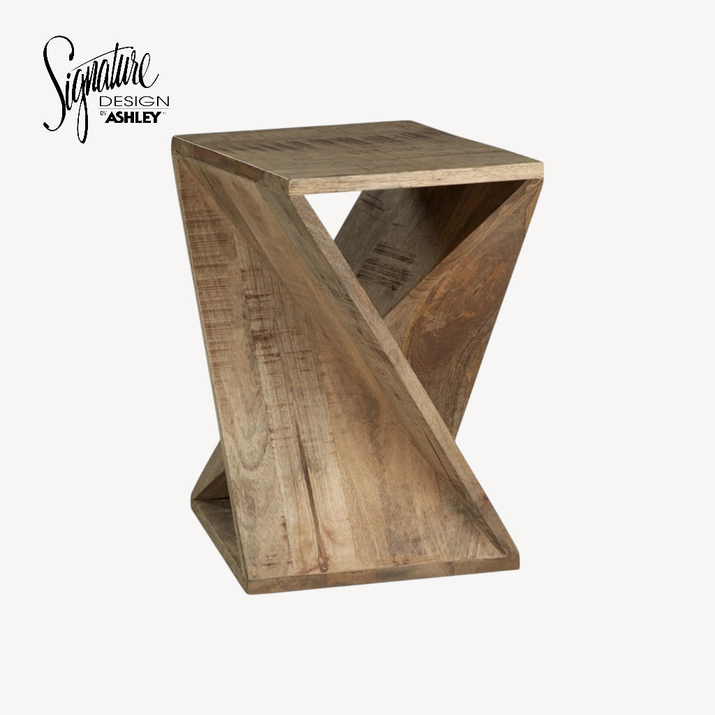 A4000510 Zalemont Accent Table In Distressed Brown Finish | Signature Design By Ashley