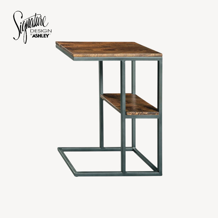 A4000049 Forestmin Cantilever Accent Table In Natural/ Black Finish | Signature Design By Ashley