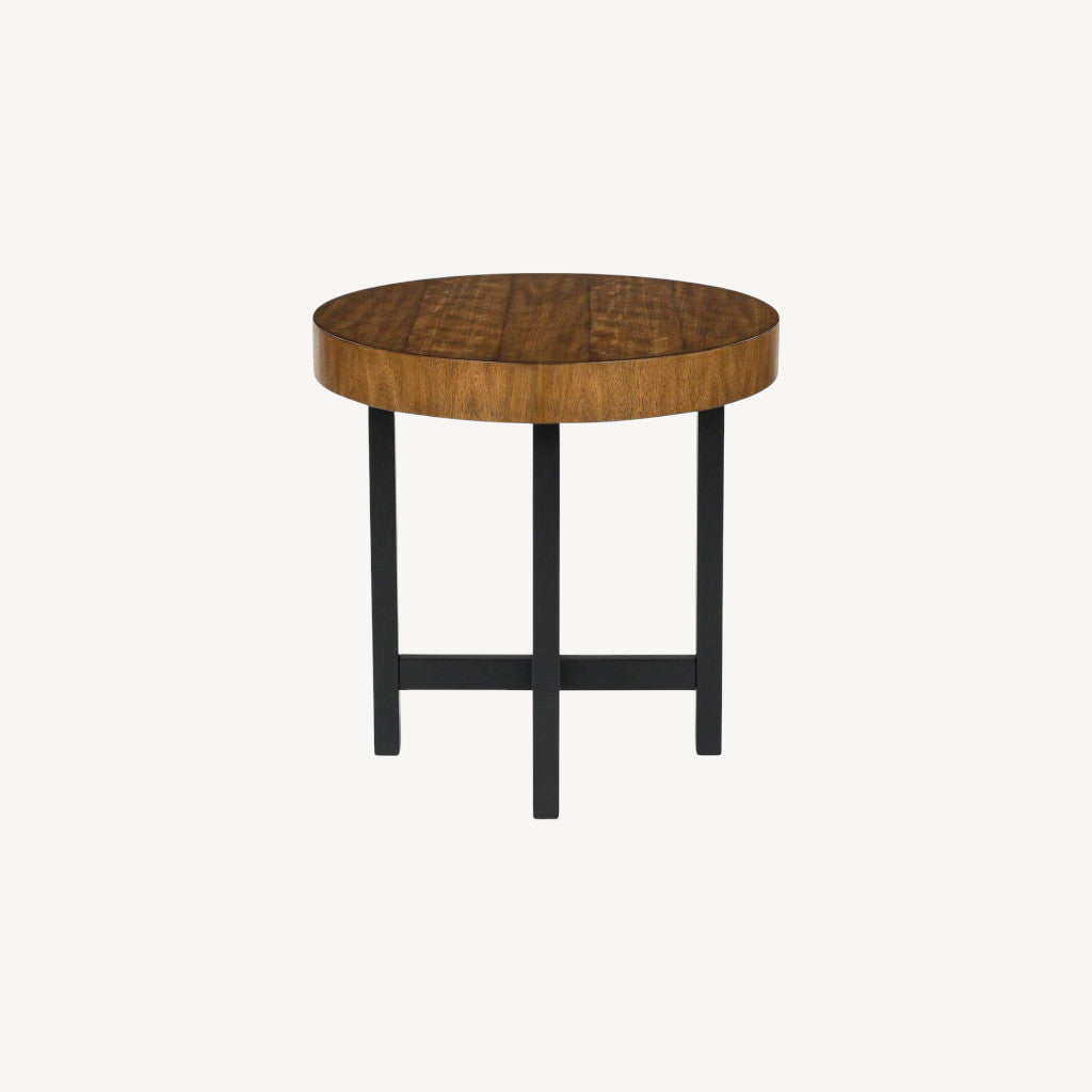 T575-12 Steenlage Tables Set (Pack of 2) Brown/Black | Signature Design By Ashley