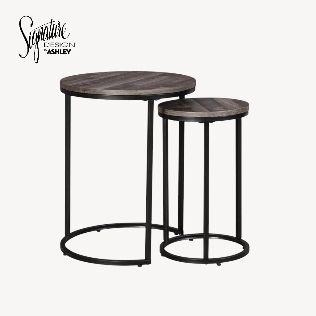 A4000231 Briarsboro Accent Table In Black/ Grey Finish (Set of 2) | Signature Design By Ashley