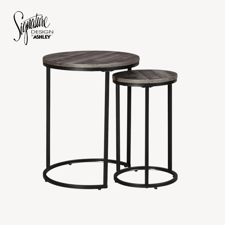 A4000231 Briarsboro Accent Table In Black/ Grey Finish (Set of 2) | Signature Design By Ashley