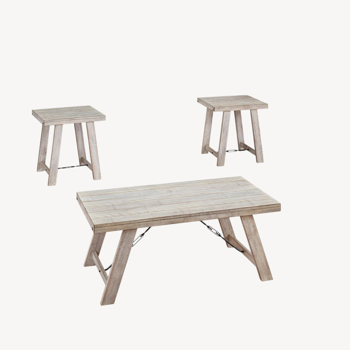 T356-13 Carynhurst Occasional Table Set (Set of 3) - Whitewash | Signature Design By Ashley