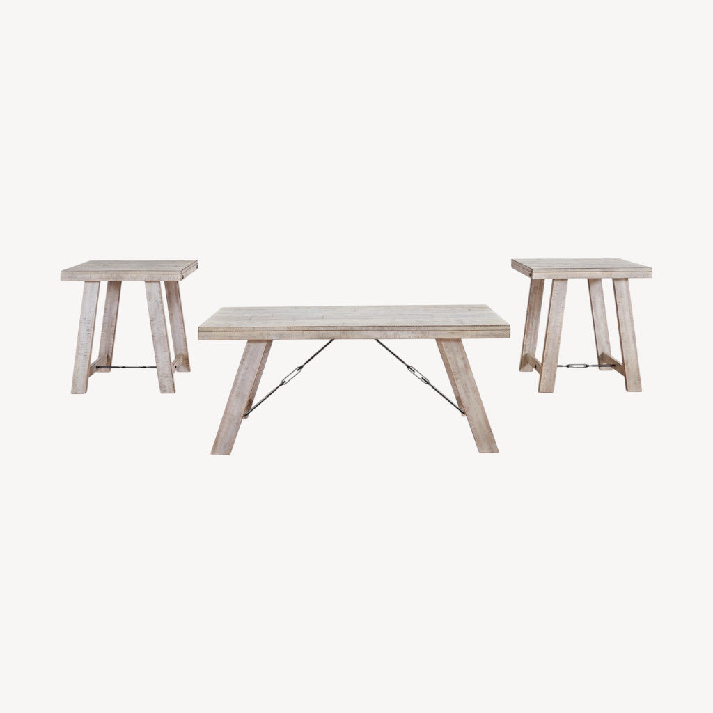 T356-13 Carynhurst Occasional Table Set (Set of 3) - Whitewash | Signature Design By Ashley