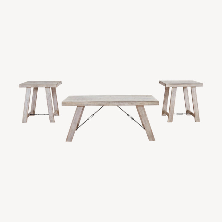 T356-13 Carynhurst Occasional Table Set (Set of 3) - Whitewash | Signature Design By Ashley