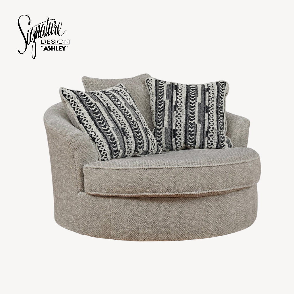 2050221C Calnita Swivel Accent Chair In Sisal Finish | Signature Design By Ashley