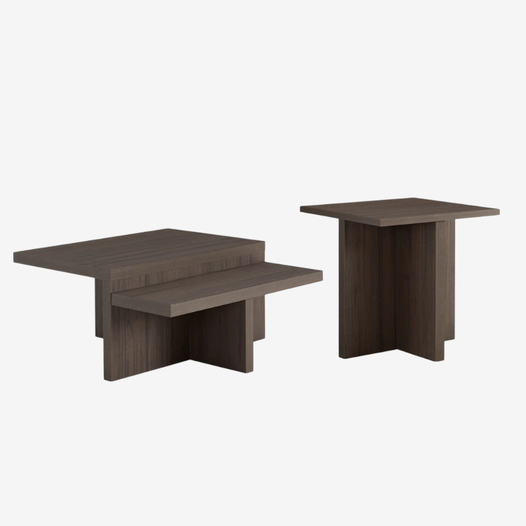 T304-12 Zendex Occasional Table Set (Set of 2) - Brown | Signature Design By Ashley