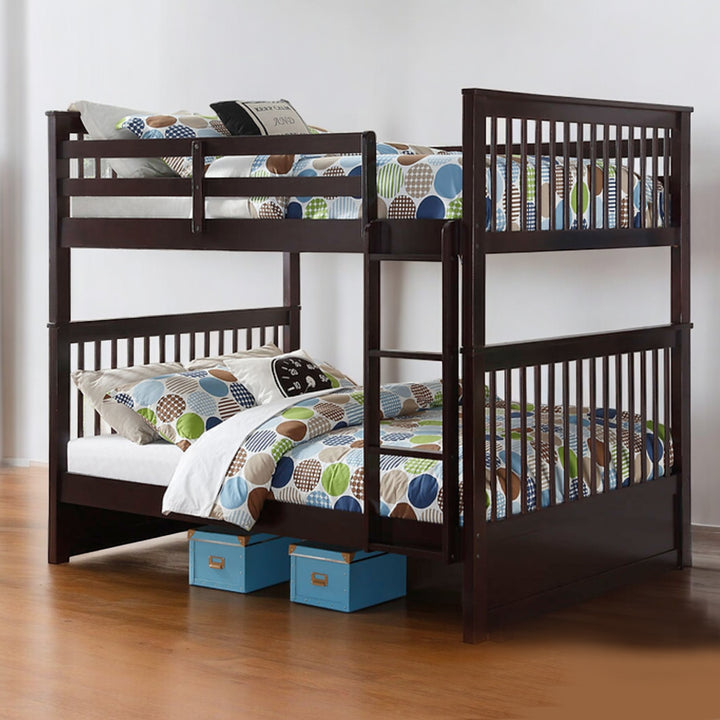 Everett Bunk Bed (Double/ Double) With Storage Drawers - Espresso