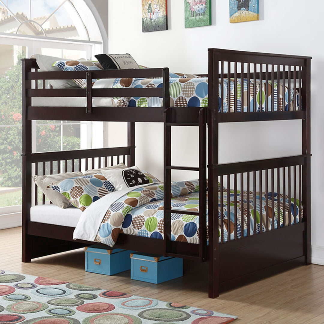 Everett Bunk Bed (Double/ Double) With Storage Drawers - Espresso