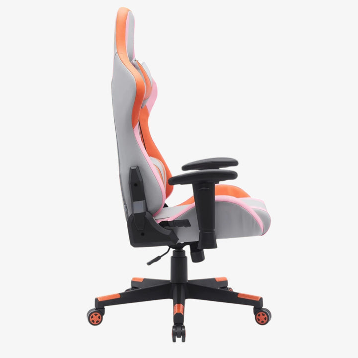 Elite Ergonomic Gaming Chair In Grey/ Orange Finish