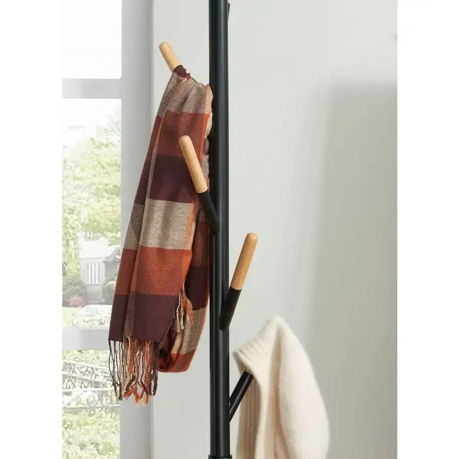 Tenley Coat Rack in Black and Natural