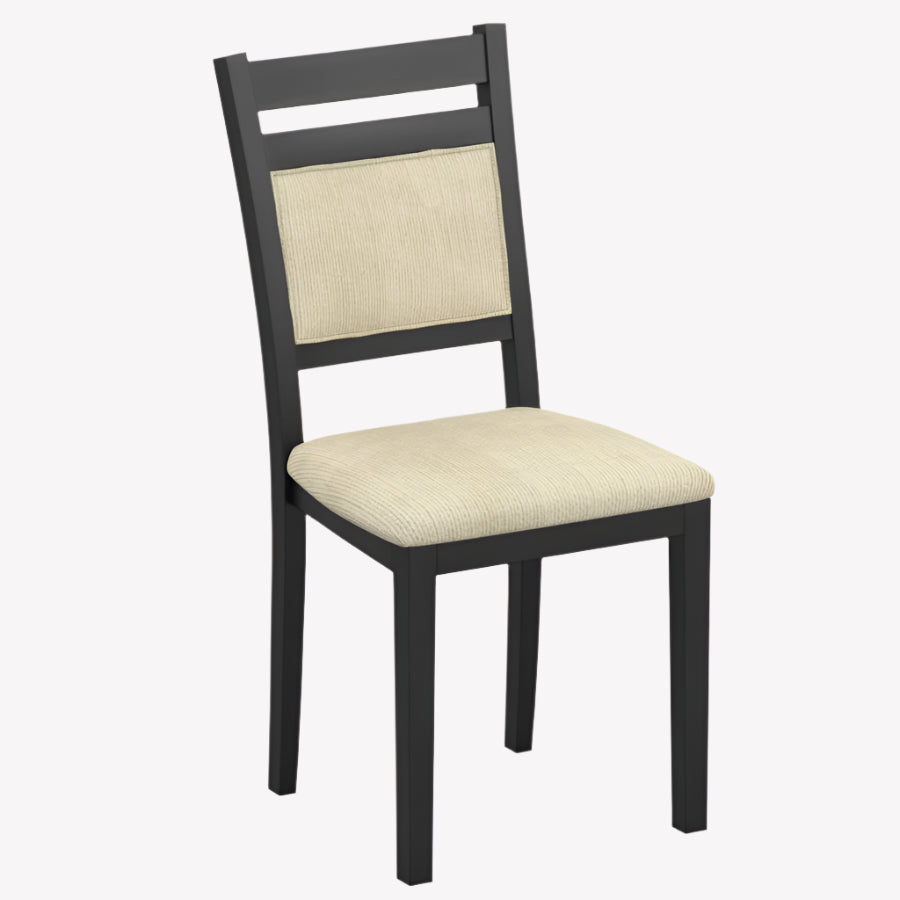 Ellis Dining Chairs in  Black & Beige (Set of 2)