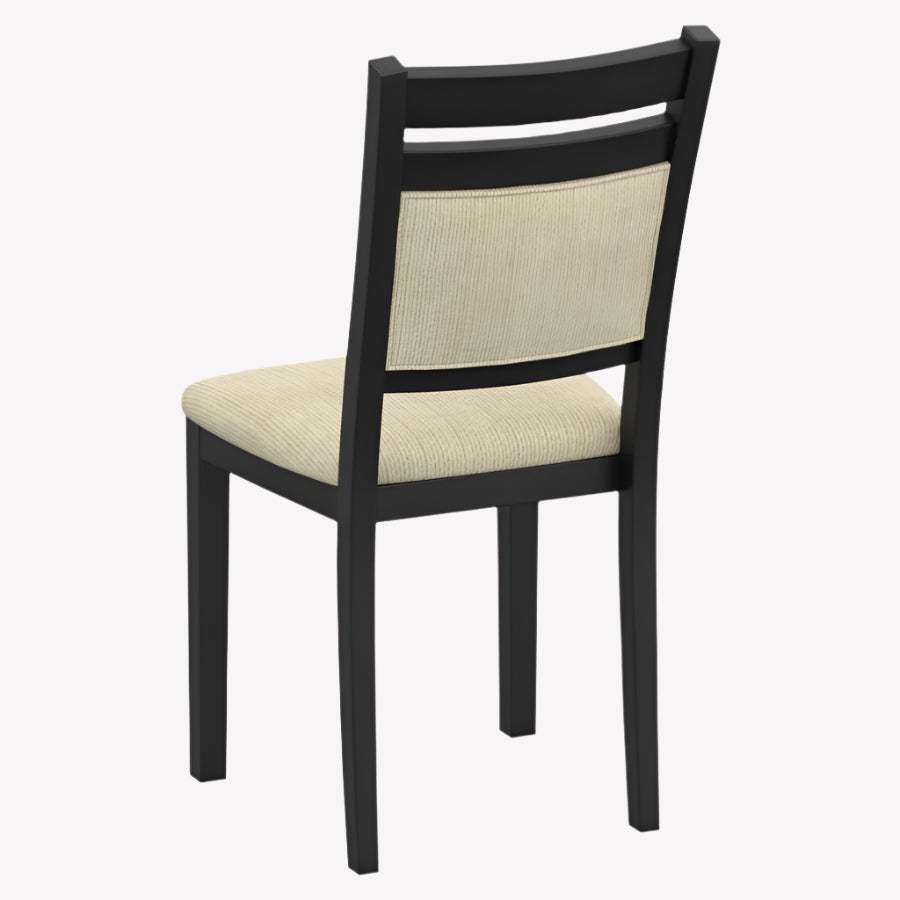 Ellis Dining Chairs in  Black & Beige (Set of 2)