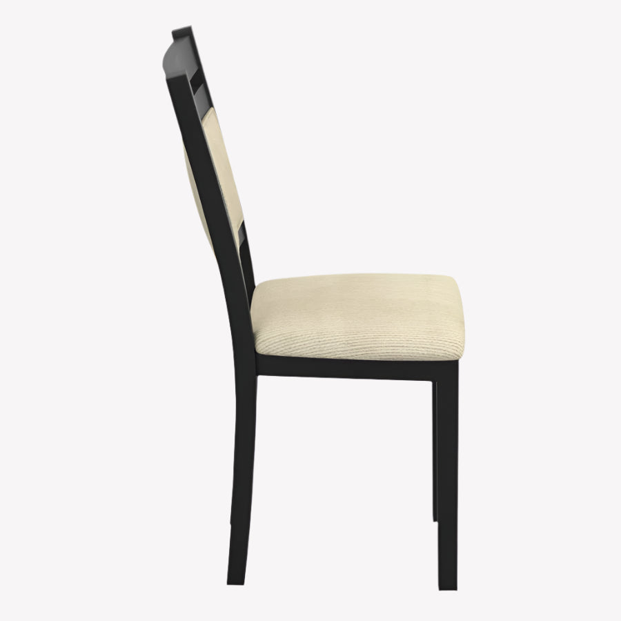 Ellis Dining Chairs in  Black & Beige (Set of 2)