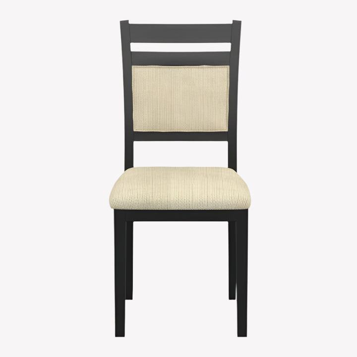 Ellis Dining Chairs in  Black & Beige (Set of 2)