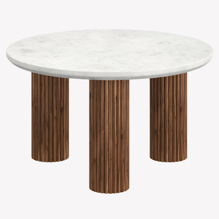 Soren Coffee Table in Rich Walnut & Sleek White Finish