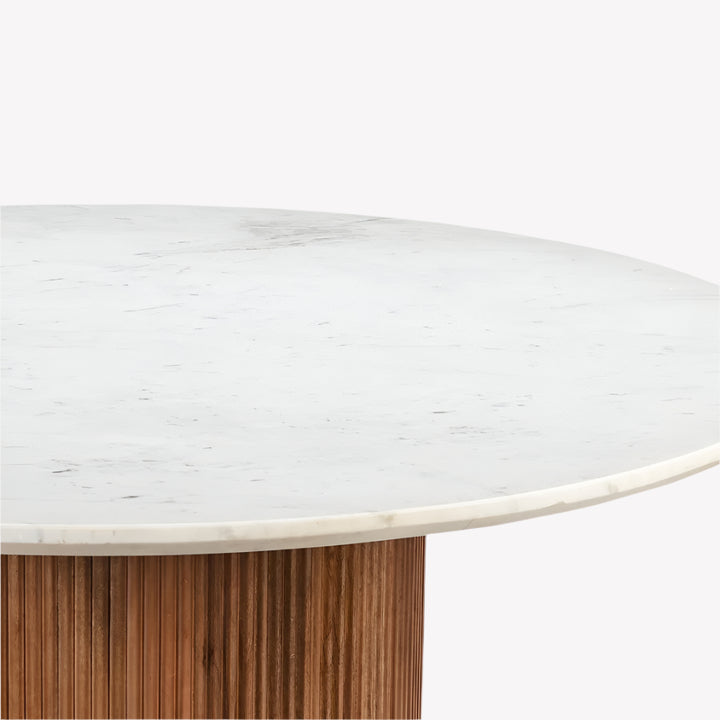 Soren Coffee Table in Rich Walnut & Sleek White Finish