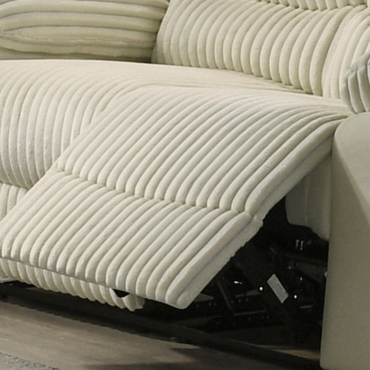 Nathan 3-Seater Manual Recliner Sofa In Fabric Upholstery - Beige