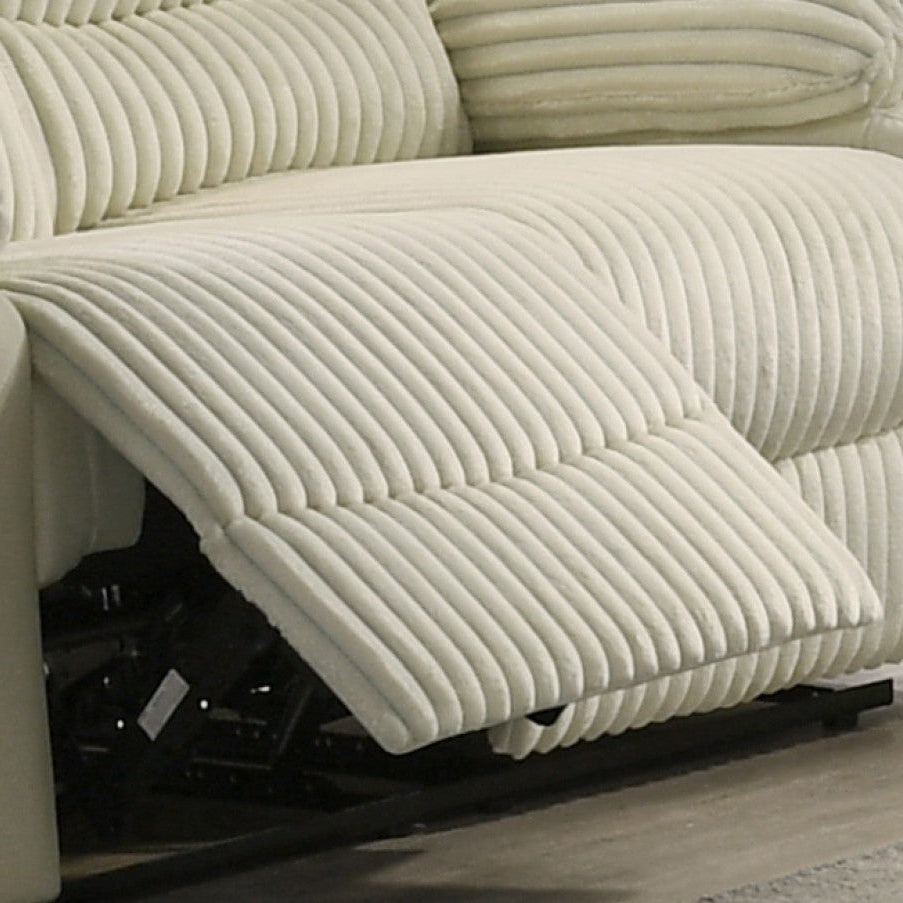 Nathan Manual Recliner Loveseat In Fabric Upholstery - Beige