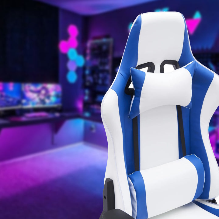 Titan Striking Gaming Chair For Champions - White/ Blue