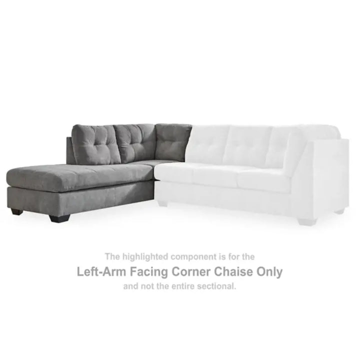 55305S1 Marleton 2-Piece Sectional With Chaise - Grey | Signature Design By Ashley