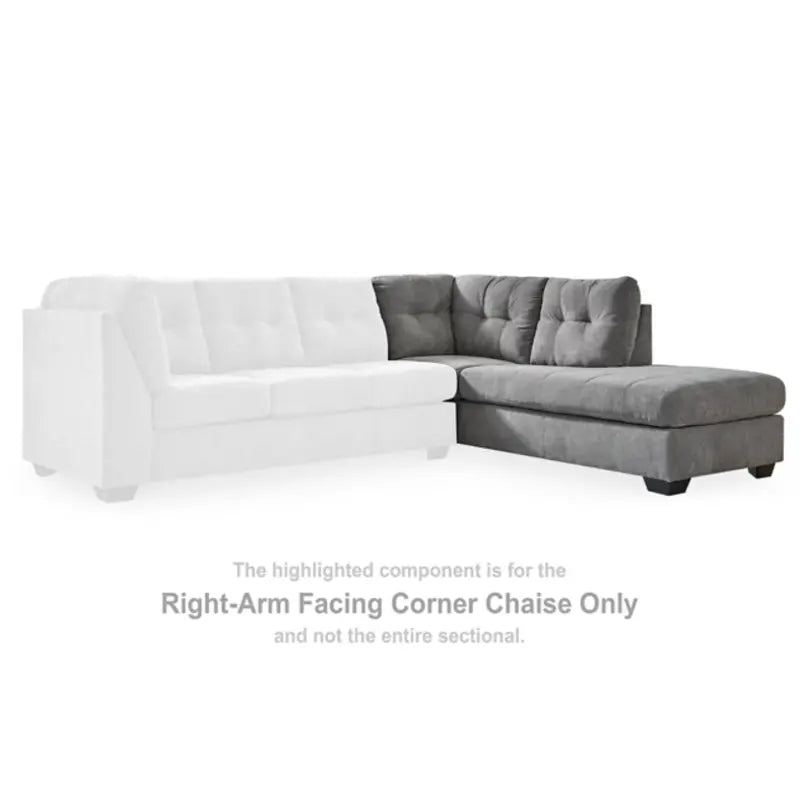 55305S2 Marleton 2-Piece Sectional With Chaise - Grey | Signature Design By Ashley