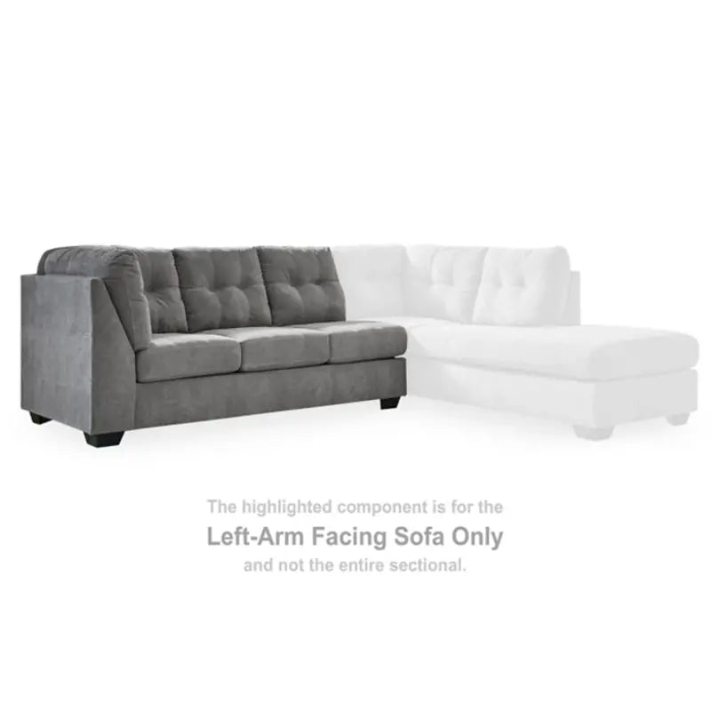 55305S2 Marleton 2-Piece Sectional With Chaise - Grey | Signature Design By Ashley