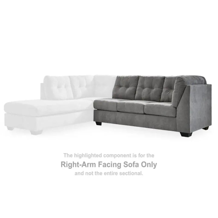 55305S1 Marleton 2-Piece Sectional With Chaise - Grey | Signature Design By Ashley