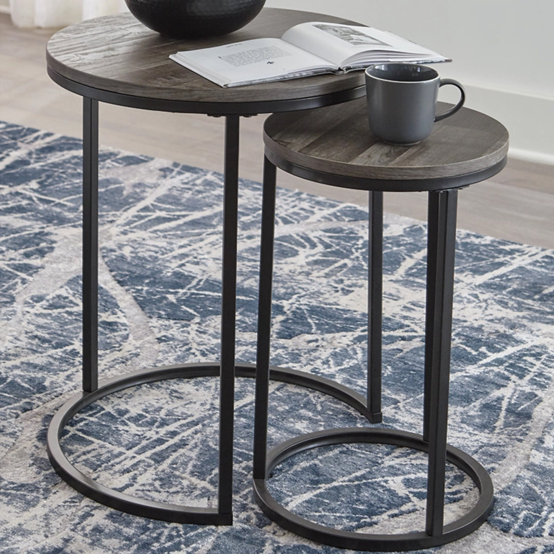 A4000231 Briarsboro Accent Table In Black/ Grey Finish (Set of 2) | Signature Design By Ashley