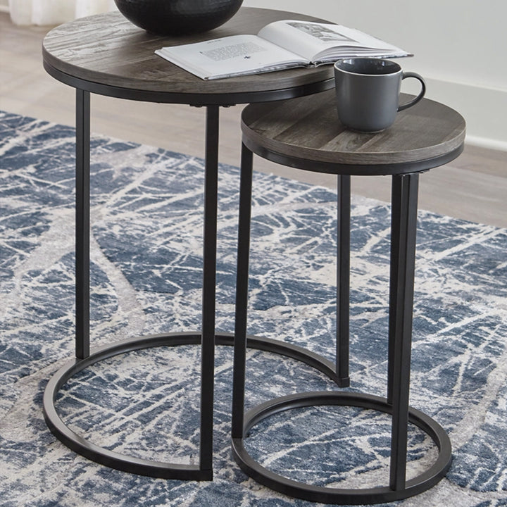 A4000231 Briarsboro Accent Table In Black/ Grey Finish (Set of 2) | Signature Design By Ashley