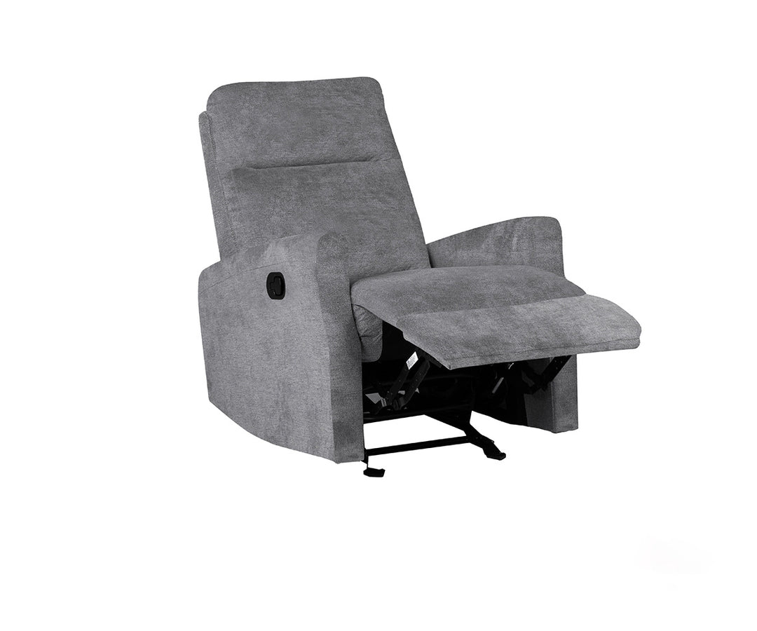 Mist Manual Recliner Chair in Fabric Upholstery - Graphite | Stylish, Durable & Comfortable With Gliding Motion