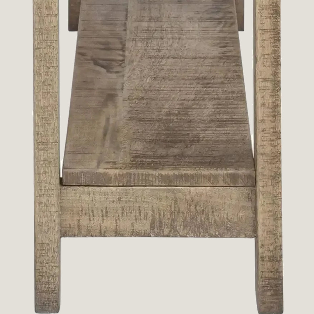 Keira Wooden 2-Tier Console Table In Reclaimed Grey Finish