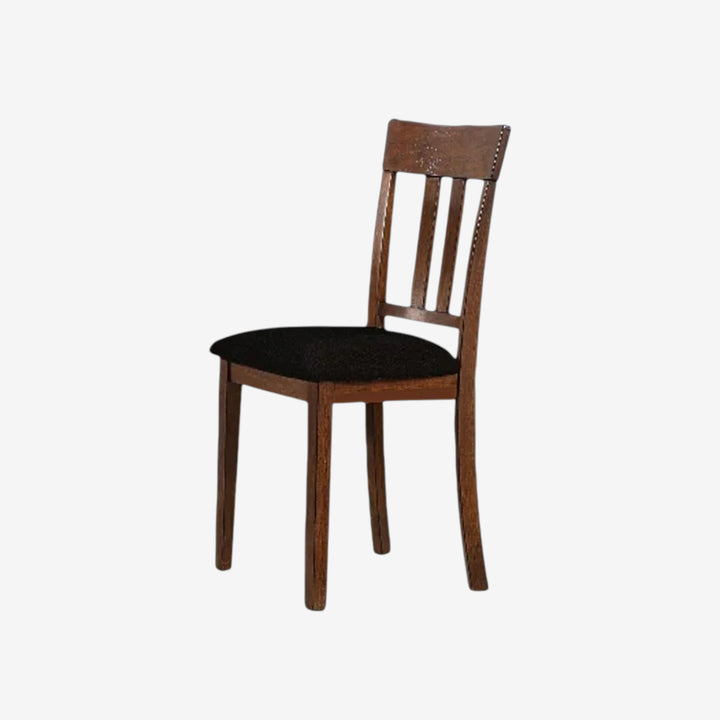 Cheen Wooden Dining Table Set For 6 With Leather Upholstered Chairs - Cherry