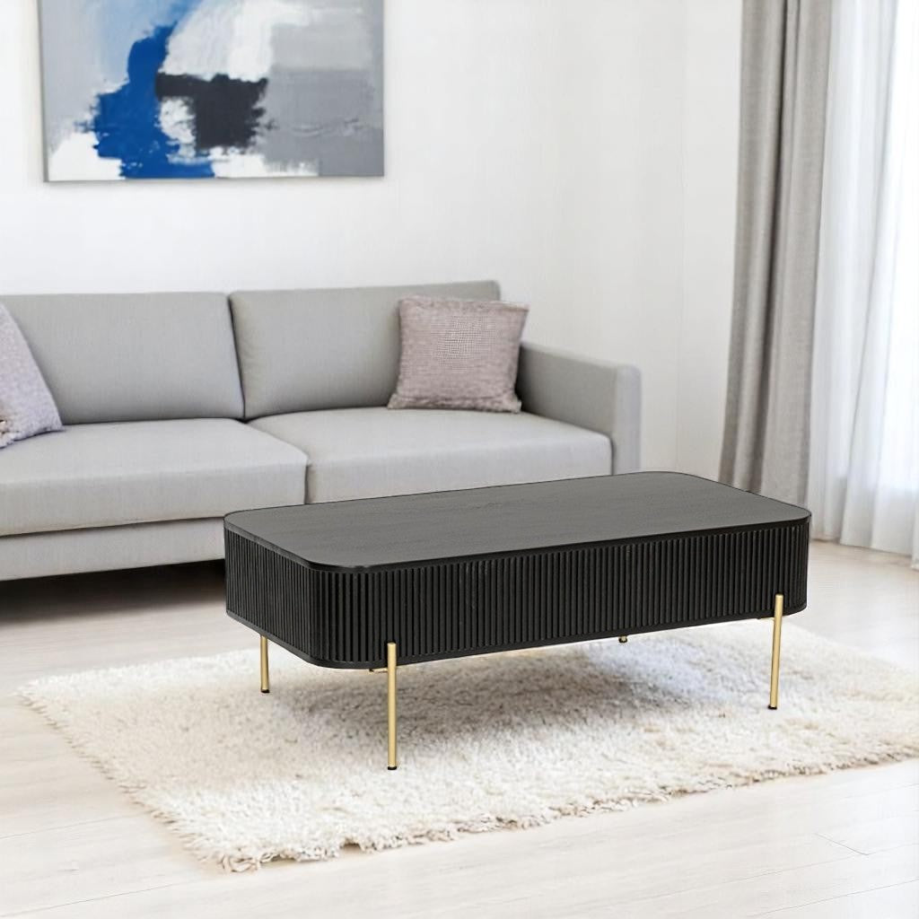 Francesca Stylish Coffee Table With Black/ Gold Finished