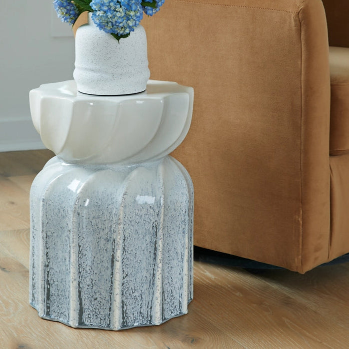 A3000619 Michamere Indoor/Outdoor Stool - Grey/ Taupe | Signature Design By Ashley