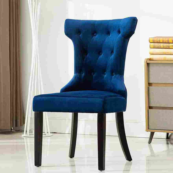 Naomi Graceful Accent Chair (Set of 2) | Available In Beige, Blue & Light Grey Colors