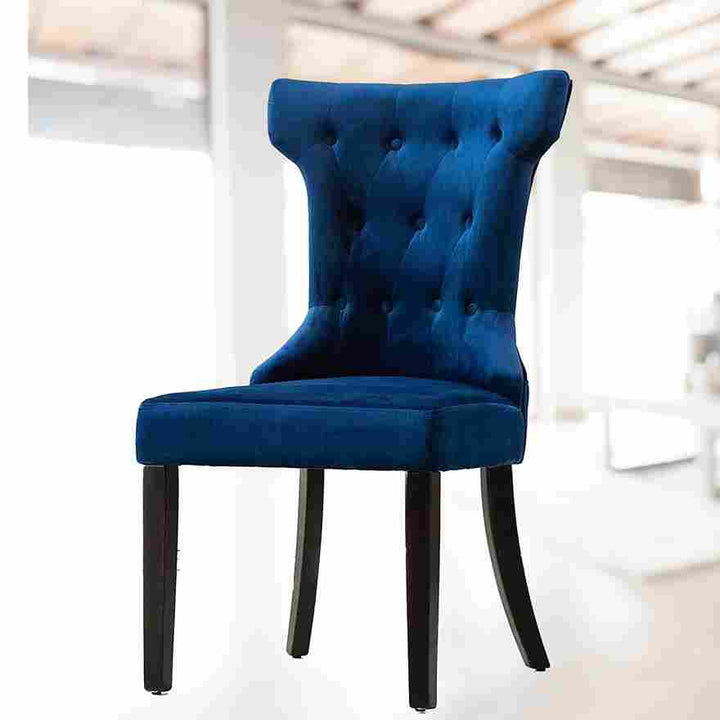 Naomi Graceful Accent Chair (Set of 2) | Available In Beige, Blue & Light Grey Colors