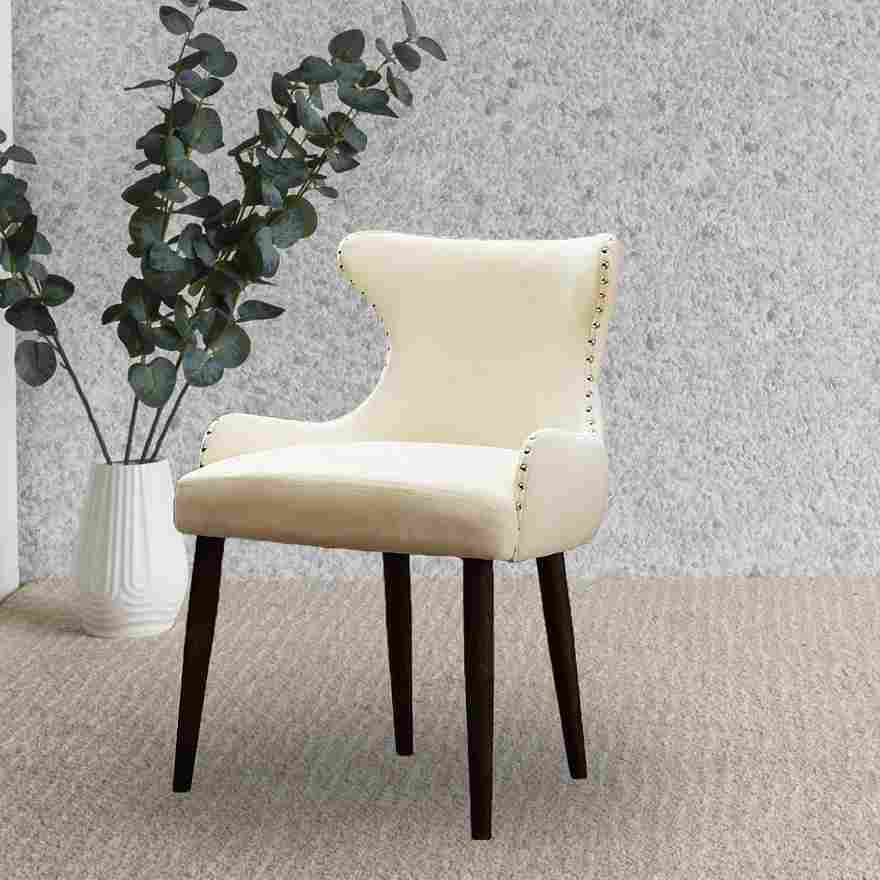 Marbella Exquisite Accent Chair (Set of 2) - Cream Velvet