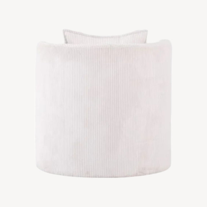 Penelope White Accent Chair – Contemporary Elegance with Curved Seating & Cushion