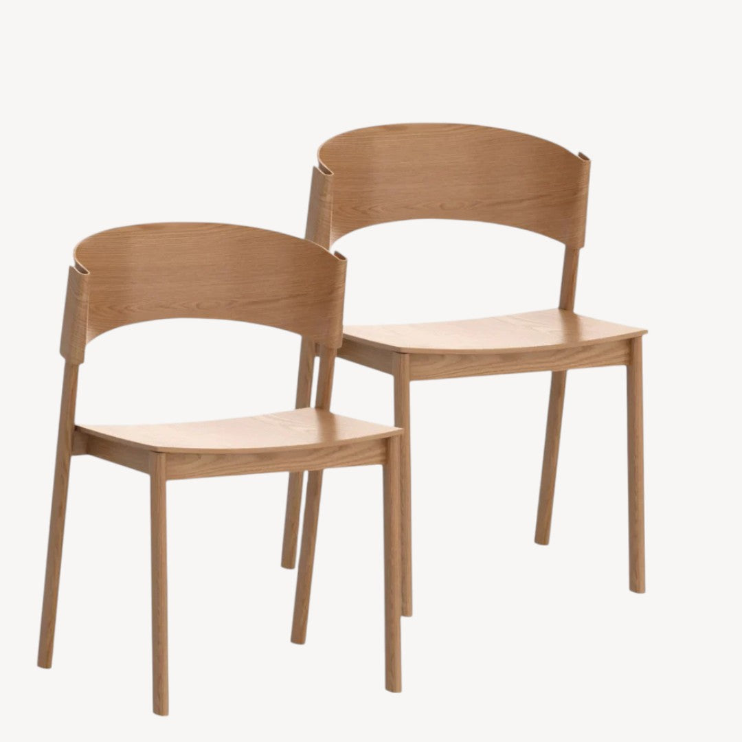Elias Natural Wood Dining Chairs (Set of 2) – Mid-Century Meets Muscle