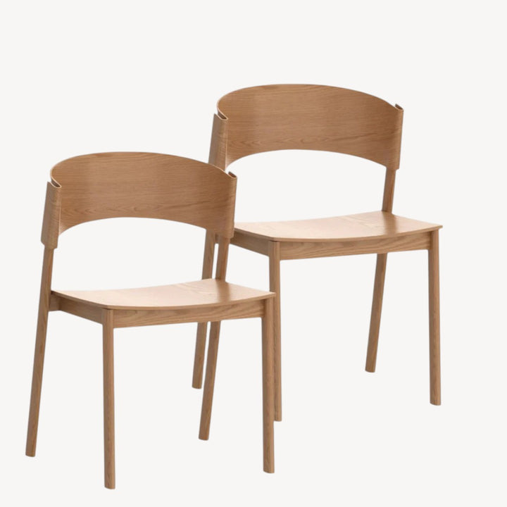 Elias Natural Wood Dining Chairs (Set of 2) – Mid-Century Meets Muscle