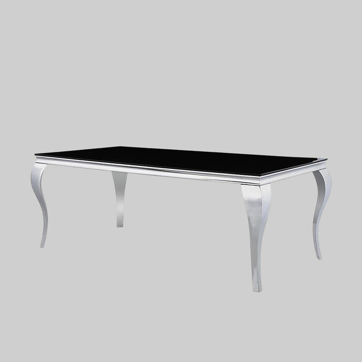 Sprout Metallic Dining Table | Available In Tempered Glass & Marble Top