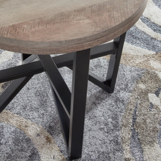 T235-13 Deanlee Occasional Table Set (Set of 3) - Brown/ Black | Signature Design By Ashley