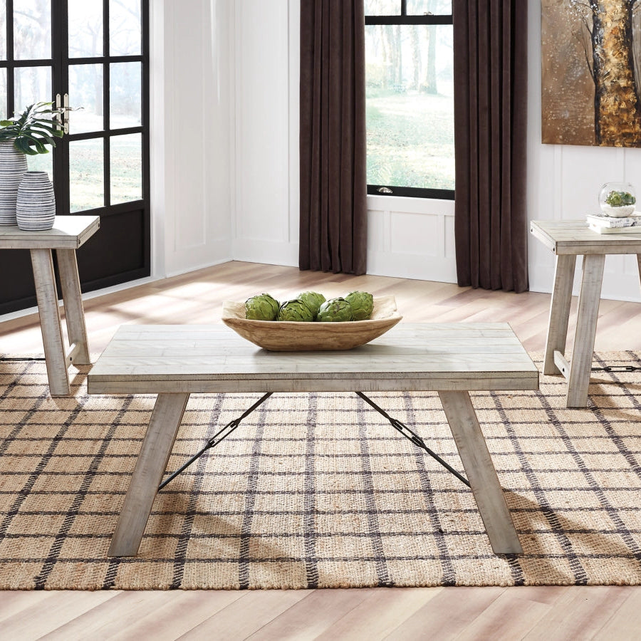 T356-13 Carynhurst Occasional Table Set (Set of 3) - Whitewash | Signature Design By Ashley