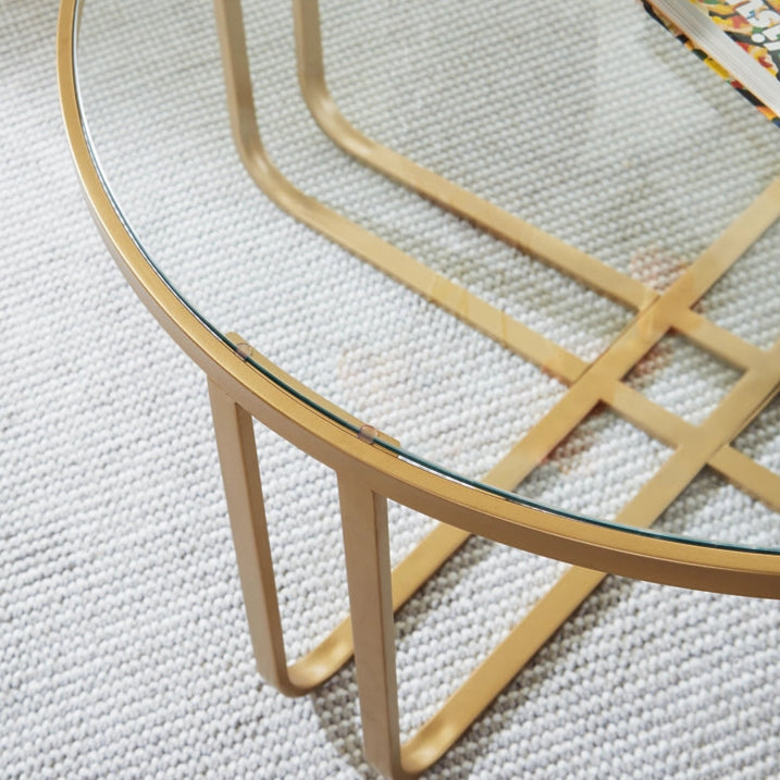 T398-13 Milloton Coffee and End Table Set Gold (Set of 3) | Signature Design By Ashley