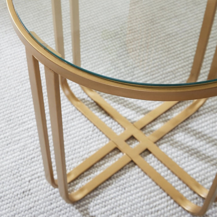 T398-13 Milloton Coffee and End Table Set Gold (Set of 3) | Signature Design By Ashley