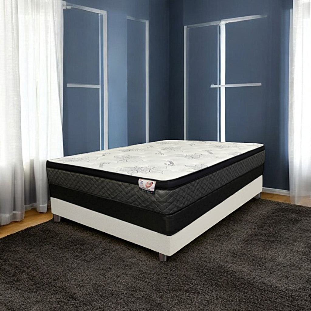 Velvet Rose Medium Firm Euro Top Mattress | Continuous Coil Support For True Comfort