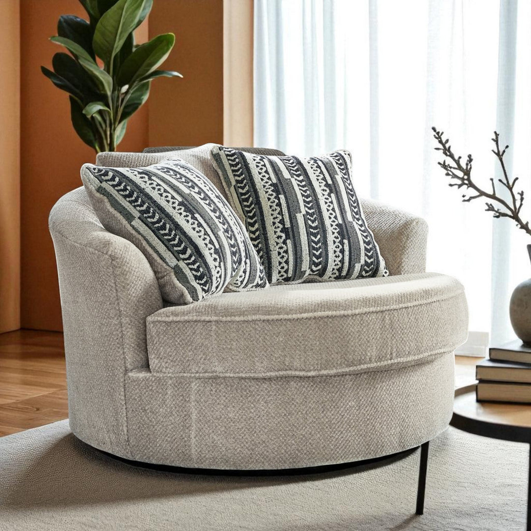 2050221C Calnita Swivel Accent Chair In Sisal Finish | Signature Design By Ashley