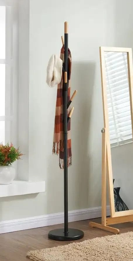 Tenley Coat Rack in Black and Natural