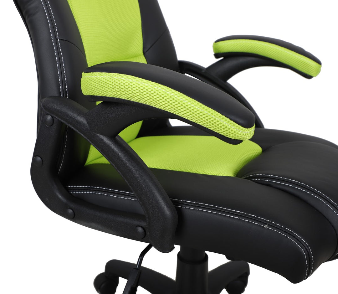 Pulse Comfortable & Stylish Gaming Chair - Black/ Green