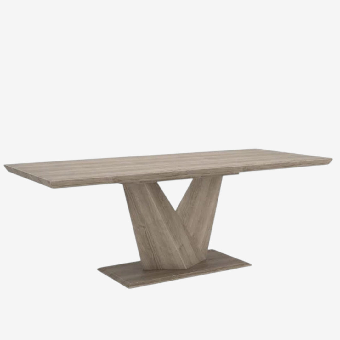 Nexora Extendable Wooden Dining Table - Washed Oak